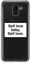 Case Company® - Samsung Galaxy J6 (2018) hoesje - Self love - Soft Cover Telefoonhoesje - Bescherming aan alle Kanten en Schermrand