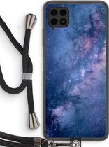 Case Company® - Samsung Galaxy A22 4G hoesje met Koord - Nebula - Telefoonhoesje met Zwart Koord - Bescherming aan alle Kanten en Over de Schermrand