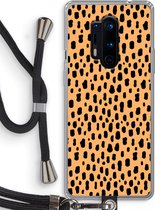Case Company® - OnePlus 8 Pro hoesje met Koord - Panter - Telefoonhoesje met Zwart Koord - Bescherming aan alle Kanten en Over de Schermrand