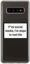 Case Company® - Samsung Galaxy S10 4G hoesje - I'm dope - Soft Cover Telefoonhoesje - Bescherming aan alle Kanten en Schermrand