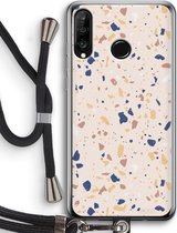 Case Company® - Huawei P30 Lite hoesje met Koord - Terrazzo N°23 - Telefoonhoesje met Zwart Koord - Bescherming aan alle Kanten en Over de Schermrand