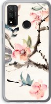 Case Company® - Huawei P Smart (2020) hoesje - Japanse bloemen - Soft Cover Telefoonhoesje - Bescherming aan alle Kanten en Schermrand