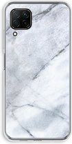 Case Company® - Huawei P40 Lite hoesje - Witte marmer - Soft Cover Telefoonhoesje - Bescherming aan alle Kanten en Schermrand