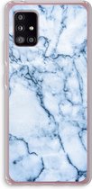 Case Company® - Samsung Galaxy A51 5G hoesje - Blauw marmer - Soft Cover Telefoonhoesje - Bescherming aan alle Kanten en Schermrand