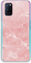Case Company® - Oppo A52 hoesje - Roze marmer - Soft Cover Telefoonhoesje - Bescherming aan alle Kanten en Schermrand