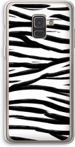 Case Company® - Samsung Galaxy A8 (2018) hoesje - Zebra pattern - Soft Cover Telefoonhoesje - Bescherming aan alle Kanten en Schermrand