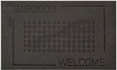 deurmat 45 x 75 cm rubber zwart