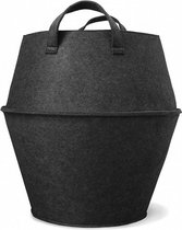 opvouwbare mand Belly 35 x 55 cm vilt donkergrijs