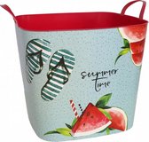 opbergmand Watermelon 25 liter 34 x 32 x 36 cm rood