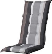 tuinstoelkussen Stripe 123 x 50 cm polykatoen grijs