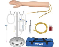 Luxiqo® Infuus Oefenarm – Trainingsarm voor Injectie en Bloedprikken – Oefening Infuus Aanleggen – Geschikt voor Studenten en Stages – Hoogwaardig Latex - Incl. Infuus Buis en Vloeistof