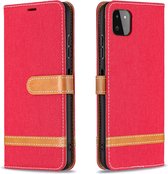 Samsung Galaxy A52s Vintage Book Case Hoesje - stof - Bookcase - Pasjeshouder - Magnetisch - Samsung Galaxy A52s - Rood