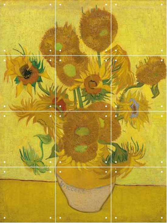 IXXI Zonnebloemen - Vincent van Gogh - Wanddecoratie - 80 x 60 cm