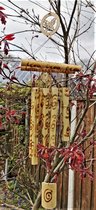 Handgemaakte – Japanse - bamboe - windgong hanger met - Zen - geluid - Ornament – terras - tuin - terras decoratie.