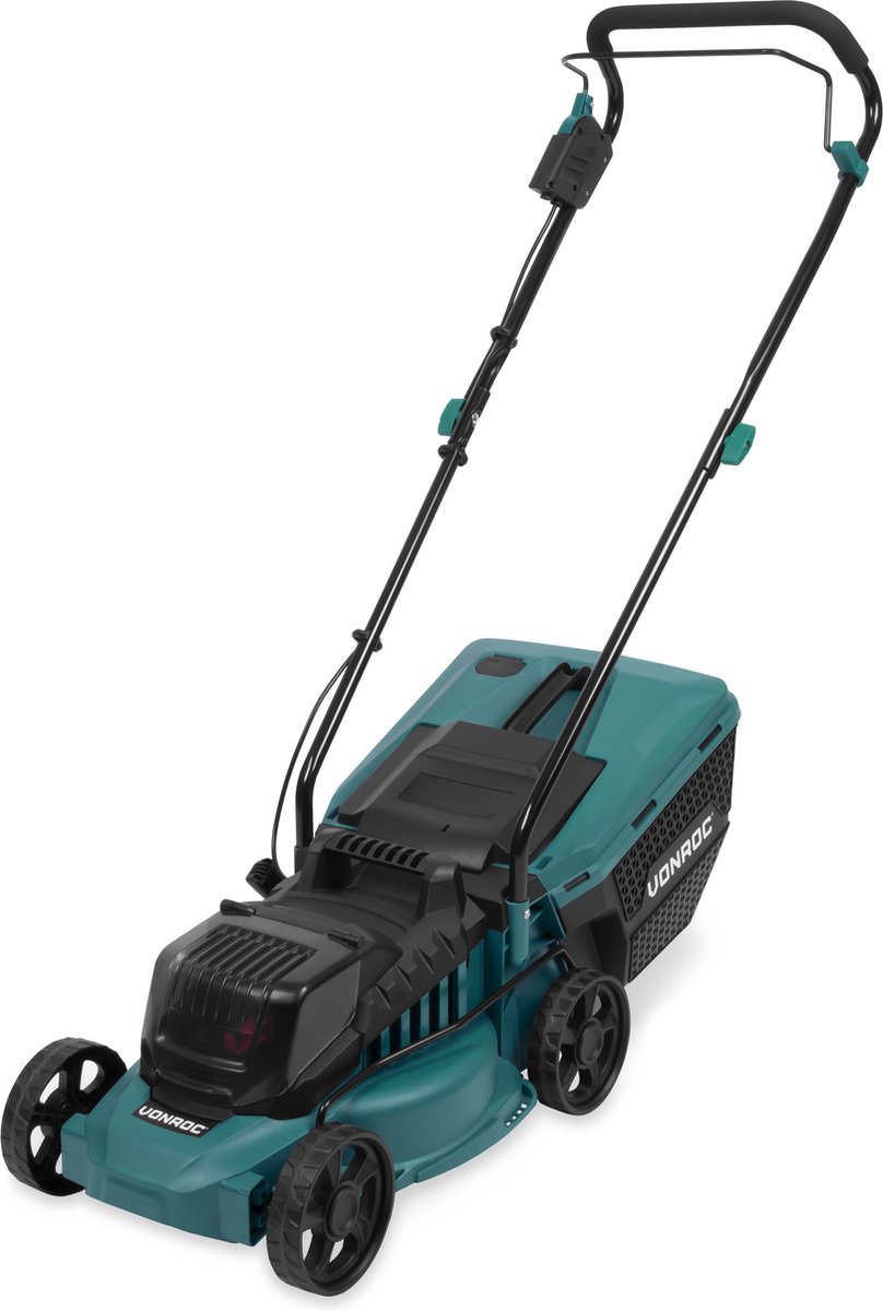 VONROC Accu Grasmaaier – 40V – 33 cm maaibreedte – Brushless motor - Vijf instelbare maai-hoogtes: 30/40/50/60/70 mm - Incl. 30L Opvangbak - Incl. 2x 2.0Ah Accu en 2x Snellader – foto 2