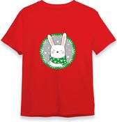 Christmas Buddy Kerst T-shirt | Groen | Jongens / Meisjes | Grappige Foute kersttrui Shirt Cadeau | Kindershirt | Leuke Elf, Rendier, Kerstboom en Kerstballen Ontwerpen. Maat 128