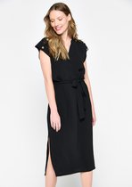 LOLALIZA Midi-jurk met split - Zwart - Maat 48
