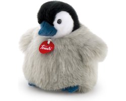 Trudi - Classic Knuffel Pinguïn Pino 27 cm - Handgemaakt in Italie - Zacht pluche - Knuffeldier voor jongens en meisjes - Zwart Wit - 23x19x27 cm maat S