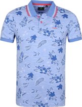 New Zealand Auckland - Polo Normanby Print Blauw - M - Modern-fit