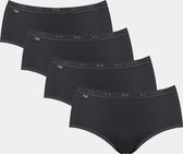 sloggi Basic+ Dames Midi slip - 4-pack - Zwart