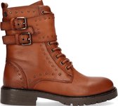 Carmela Dames Bikerboots Camel |  Cognac | Leer | Maat 37