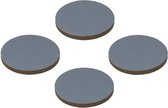 viltdoppen rond 5 cm grijs 4 stuks