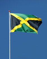 Jaimaicaanse Vlag - Jamaica Vlag - 90x150cm - Jamaica Flag - Originele Kleuren - Sterke Kwaliteit Incl Bevestigingsringen - Hoogmoed Vlaggen