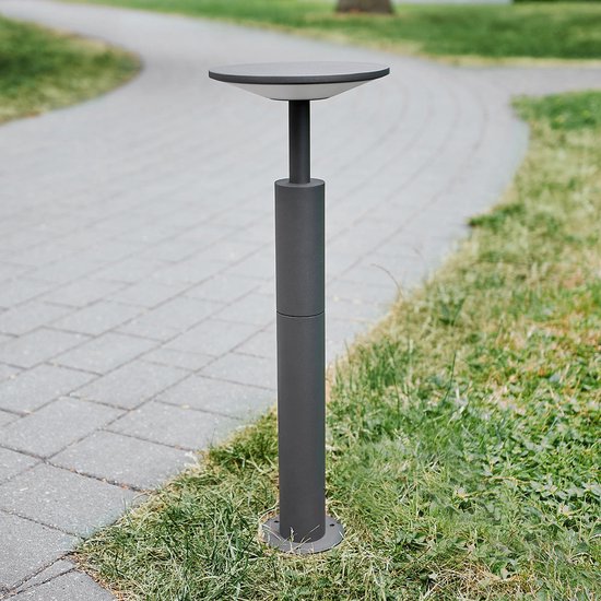 Lucande - Lampe d'extérieur LED - aluminium, plastique - H : 60 cm - anthracite, opale