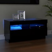 Tv-meubel met LED-verlichting 80x35x40 cm zwart