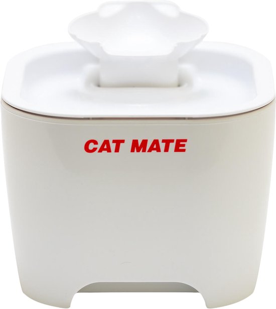 servet stel je voor Overwegen Cat Mate - Drinkfontein - Wit - 19 x 19 x 18 cm | bol.com