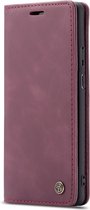 OnePlus 7 Pro Hoesje - Caseme - Serie - Kunstlederen Bookcase - Rood - Hoesje Geschikt Voor OnePlus 7 Pro