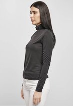 Urban Classics Longsleeve top -5XL- Modal Turtleneck Zwart