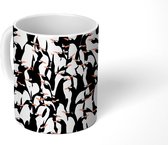 Mok - Koffiemok - Pinguïns - Dieren - Patronen - Zentangle - Mokken - 350 ML - Beker - Koffiemokken - Theemok