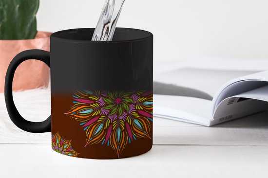 Mug Magique - Photo sur Mugs Chauffants - Mug à Café - Mandala - Design - Bohème - Mug Magic - Tasse - 350 ML - Mug à Thé
