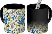 Magische Mok - Foto op Warmte Mokken - Koffiemok - Waterverf - Patronen - Barok - Magic Mok - Beker - 350 ML - Theemok