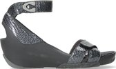 Wolky Sandalen Era antraciet crocolook lakleer