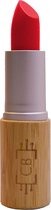 Cosm.Ethics Bar Lipstick Glossy glanzende lippenstift lipstick duurzame veganistische makeup bamboe - fel roze rood