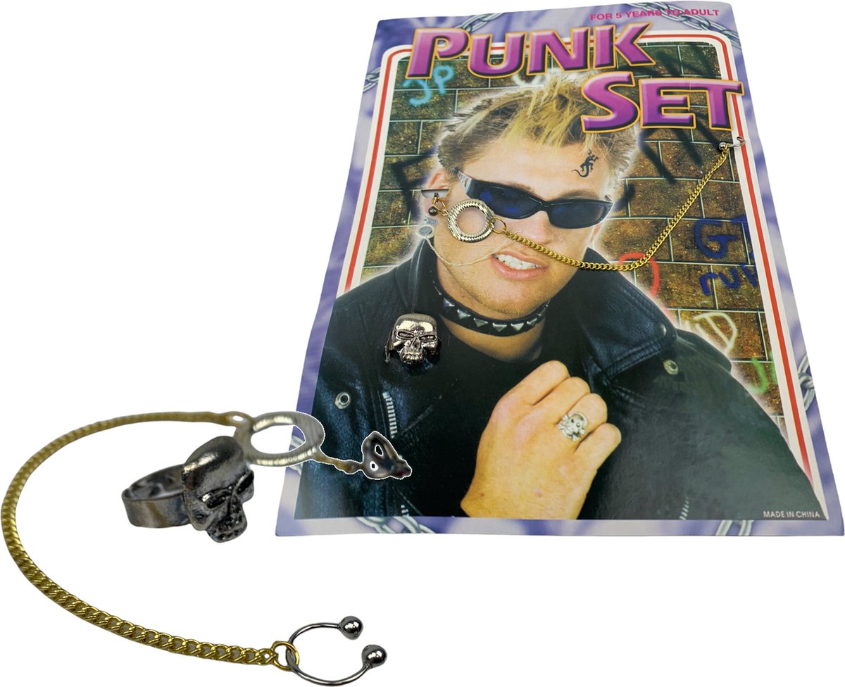 Punk Set verkleed accessoires Punker - 2 delig