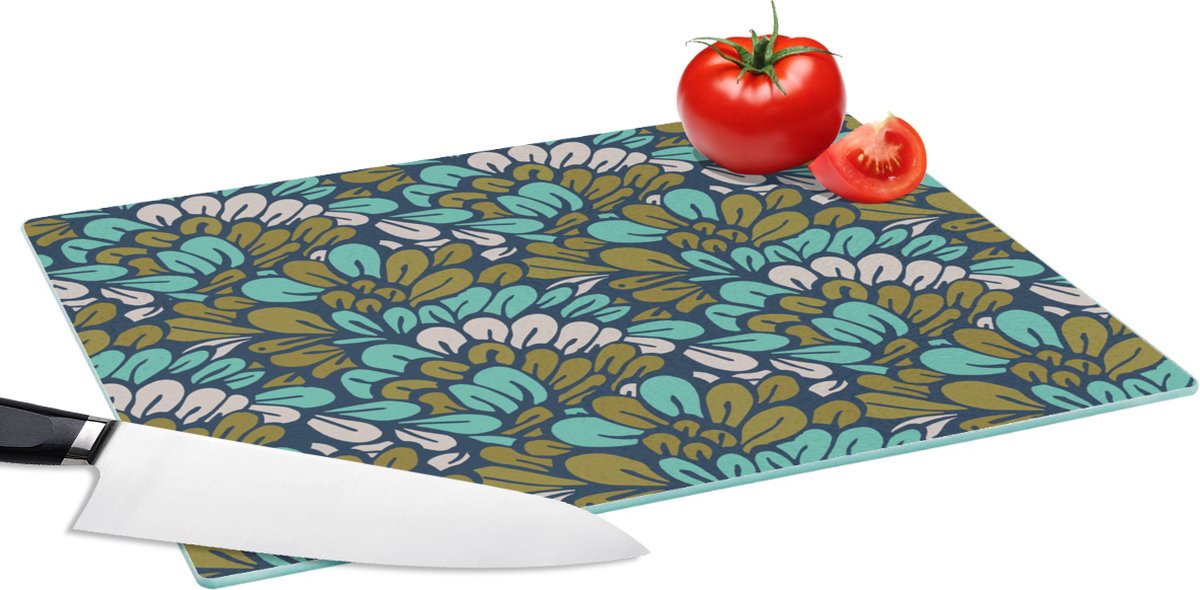 Glazen Snijplank - 39x28 - Patronen - Jungle - Plant - Snijplanken Glas