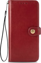 iPhone SE 2022 Book Case Hoesje met Magnetische Sluiting - PU Leer - TPU - Pasjeshouder - Apple iPhone SE 2022 - Rood