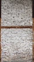 WITTE STENEN MUUR FOTOBEHANG | Herhaalbaar Patroon - 1,59 x 2,80 meter - A.S. Création Metropolitan Stories "The Wall"