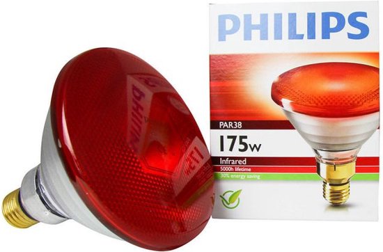 Infrarood warmtelamp, 250 watt, rood