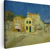 Artaza Canvas Schilderij Het Gele Huis - Vincent van Gogh - 120x90 - Groot - Kunst - Wanddecoratie Woonkamer