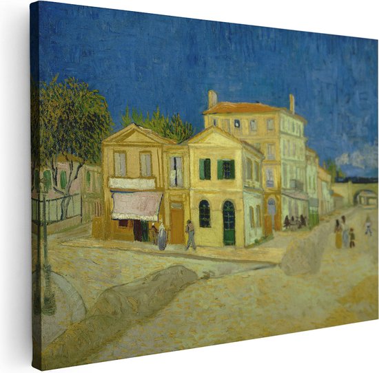 Artaza Canvas Schilderij Het Gele Huis - Vincent van Gogh - Kunst - Canvas Print