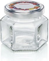 Leifheit 3209 Jampot Zeshoekig 106 ml Glas/Zilver