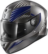 SHARK SKWAL 2.2 HALLDER Motorhelm integraalhelm Mat Antraciet blauw Antraciet - Maat S