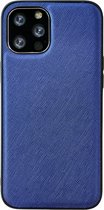 iPhone SE 2022 Back Cover Hoesje - Stof Patroon - Siliconen - Backcover - Apple iPhone SE 2022 - Blauw