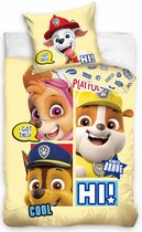 dekbedovertrek Paw Patrol 100 x 135 cm katoen geel