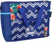 koeltas Hello Summer 36 cm 20 liter polyester blauw