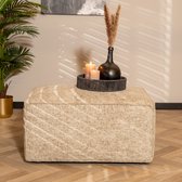 Bronx71® Hocker Memphis stof chenille taupe